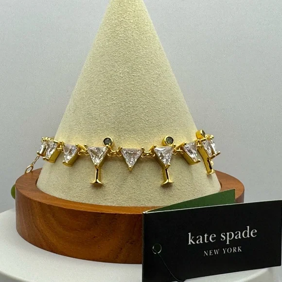 KATE SPADE Shaken Or Stirred Tennis Bracelet NWT w/Dust Bag - Picture 7 of 7